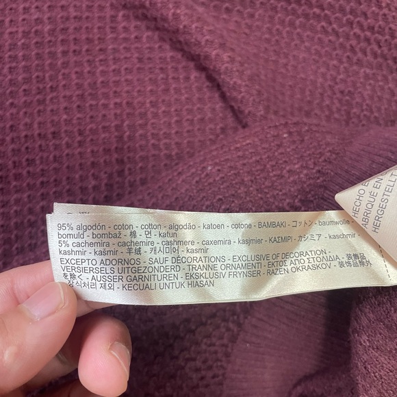 Burgundy Massimo Dutti Knitted Sweater (L) - Picture 8 of 8